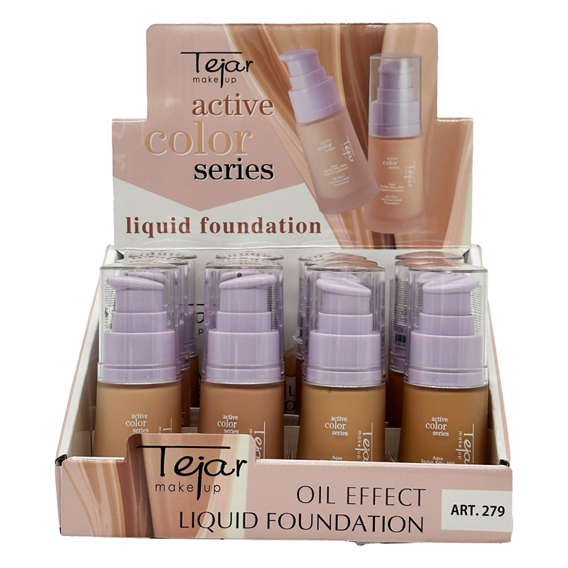 Maquillaje fluido envase de vidrio - caja exhibidora - Imagen 2