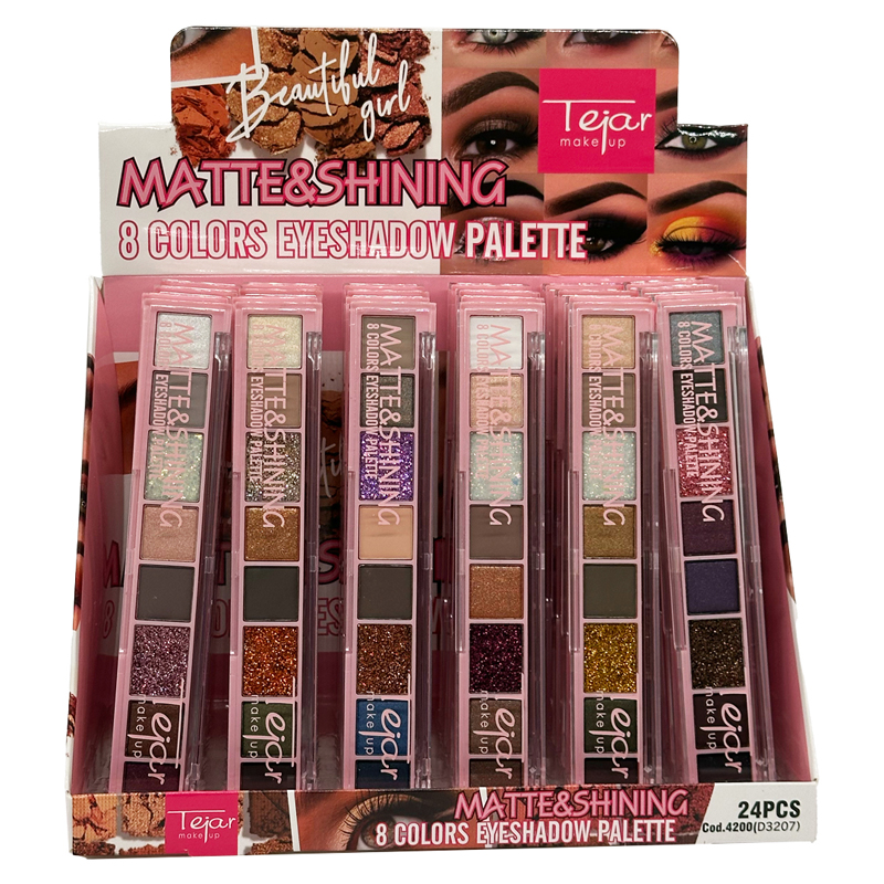 SOMBRA PARA OJOS MATTE, SHINNING & GLITTER X 8 COLORES - CAJA EXHIBIDORA - Imagen 2