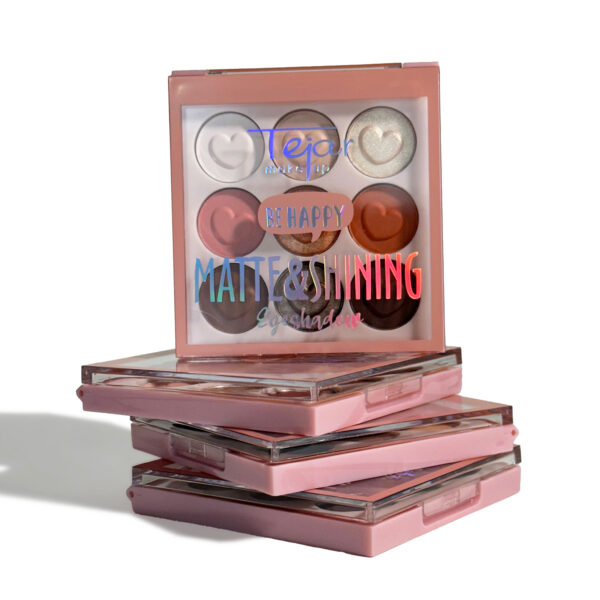 Paleta de sombras x 9 colores matte y shinning