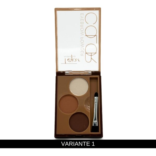 Petaca de eyebrow compacto por 3 colores y brocha - Imagen 3