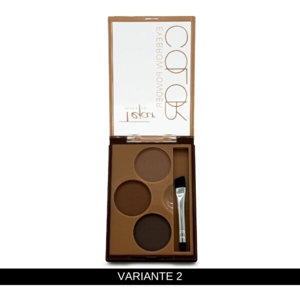 Petaca de eyebrow compacto por 3 colores y brocha - Imagen 4