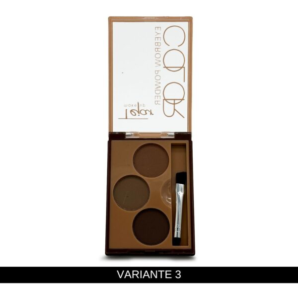 Petaca de eyebrow compacto por 3 colores y brocha - Imagen 5