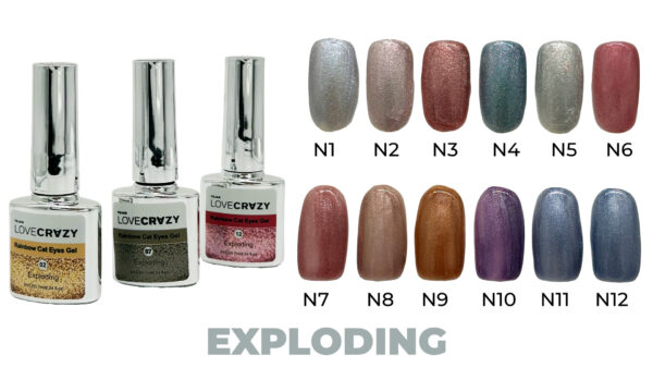 Esmalte semi permanente ojo de gato x 12 unidades - Imagen 5